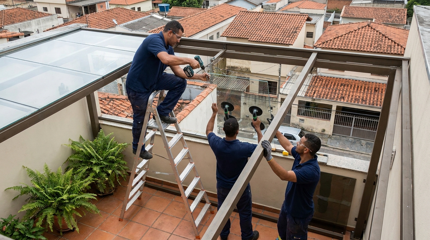 Cobertura de Vidro no Centro, Uberlândia‑MG